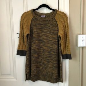 Anthropologie Margret O’Leary gold sweater